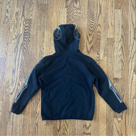 Size 8 / 9 (Medium) Gap Fit Hooded Skeleton Sweatshirt - Picture 4 of 10
